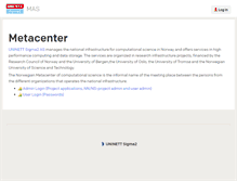 Tablet Screenshot of metacenter.no